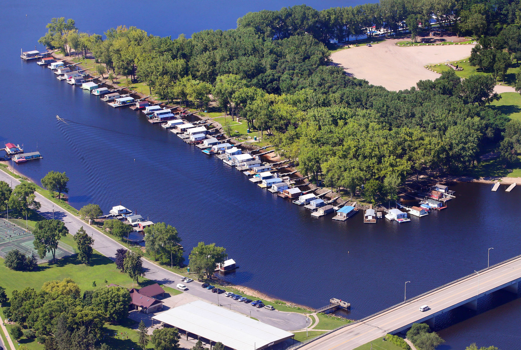 A view from high above the river
